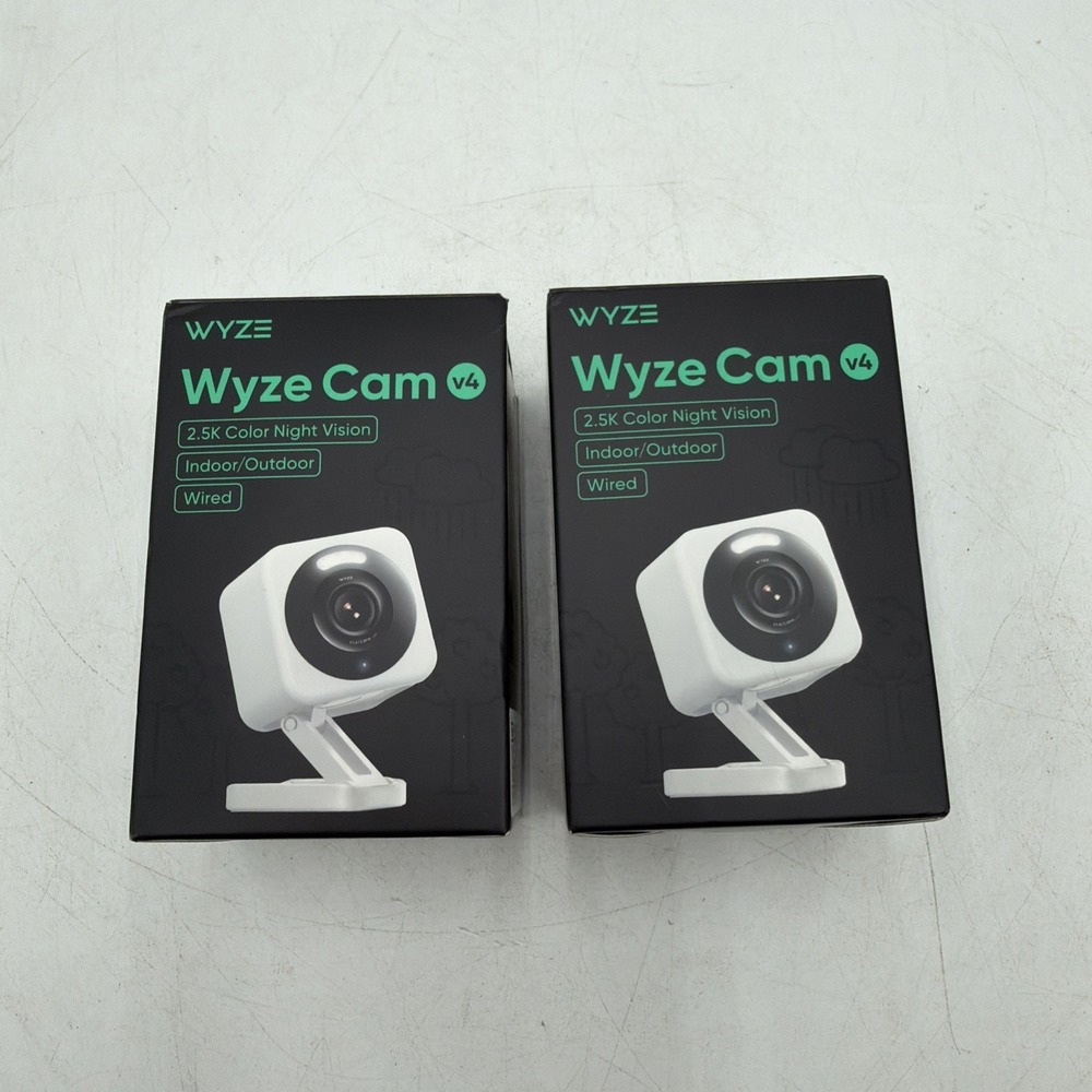 WYZE Cam v4 2.5K HD WiFi Smart Home Security Camera Open Box